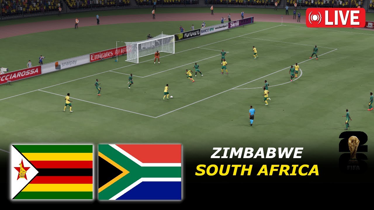 Zimbabwe vs South Africa / World Cup African qualifiers 2025 | Full Match All Goal | PES 21 Game
