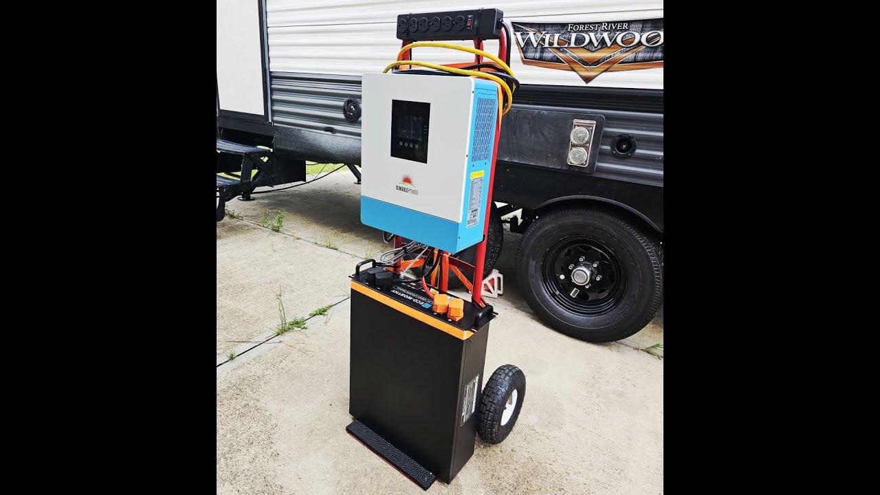 DIY 5000W Solar Power Station Build – LiFePO4 Battery + Inverter on a Hand Truck!