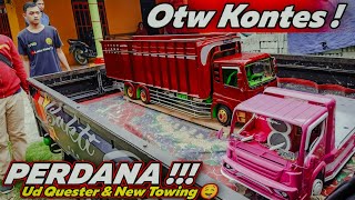 Perdana Miniatur Truk Ud Quester & Towing Kopdar Langsung Ke Luar Kota