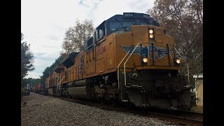 CSX Intermodal Train Q581 With UP Leader 8854 At Edgemoor SC On The CSX Monroe Subdivision.
