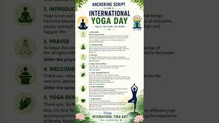 International Yoga Day Anchoring Script in English | Best Stage Hosting Speech for School & College