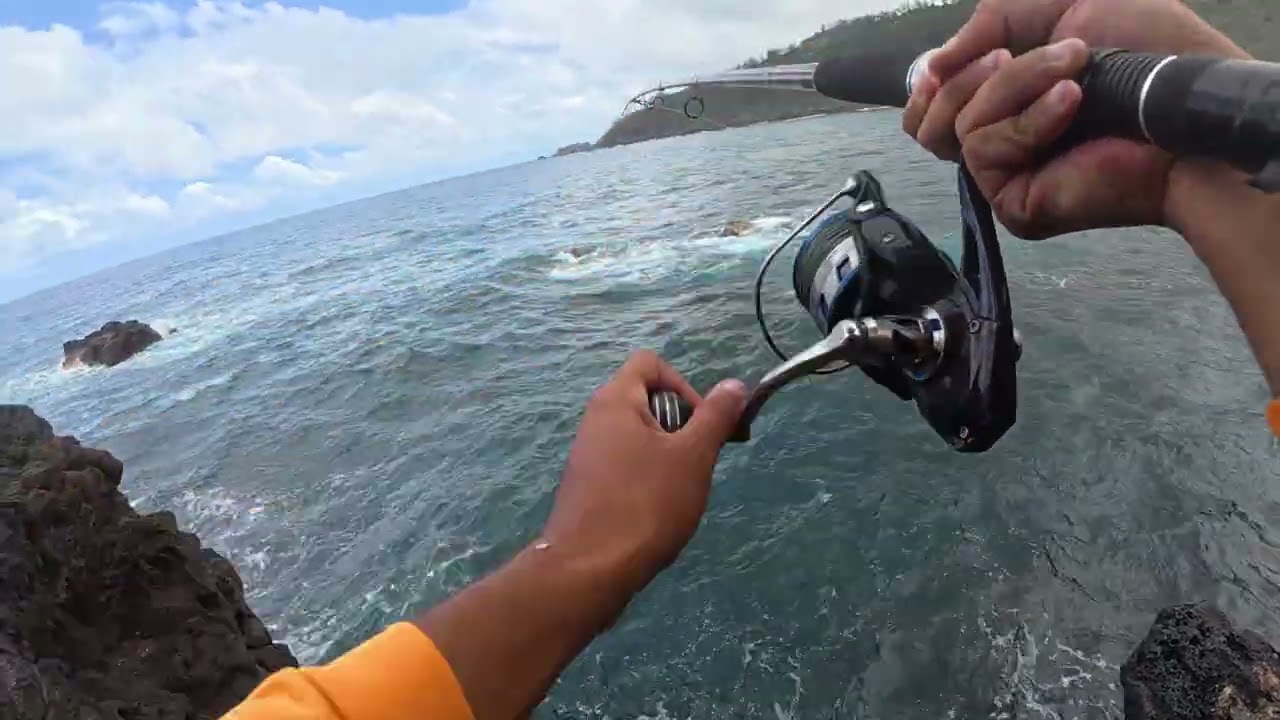 Pêche au coulissé sur l'île intense