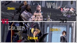 Dissidia NT Team Lightning vs Team Zidane 3v3 match