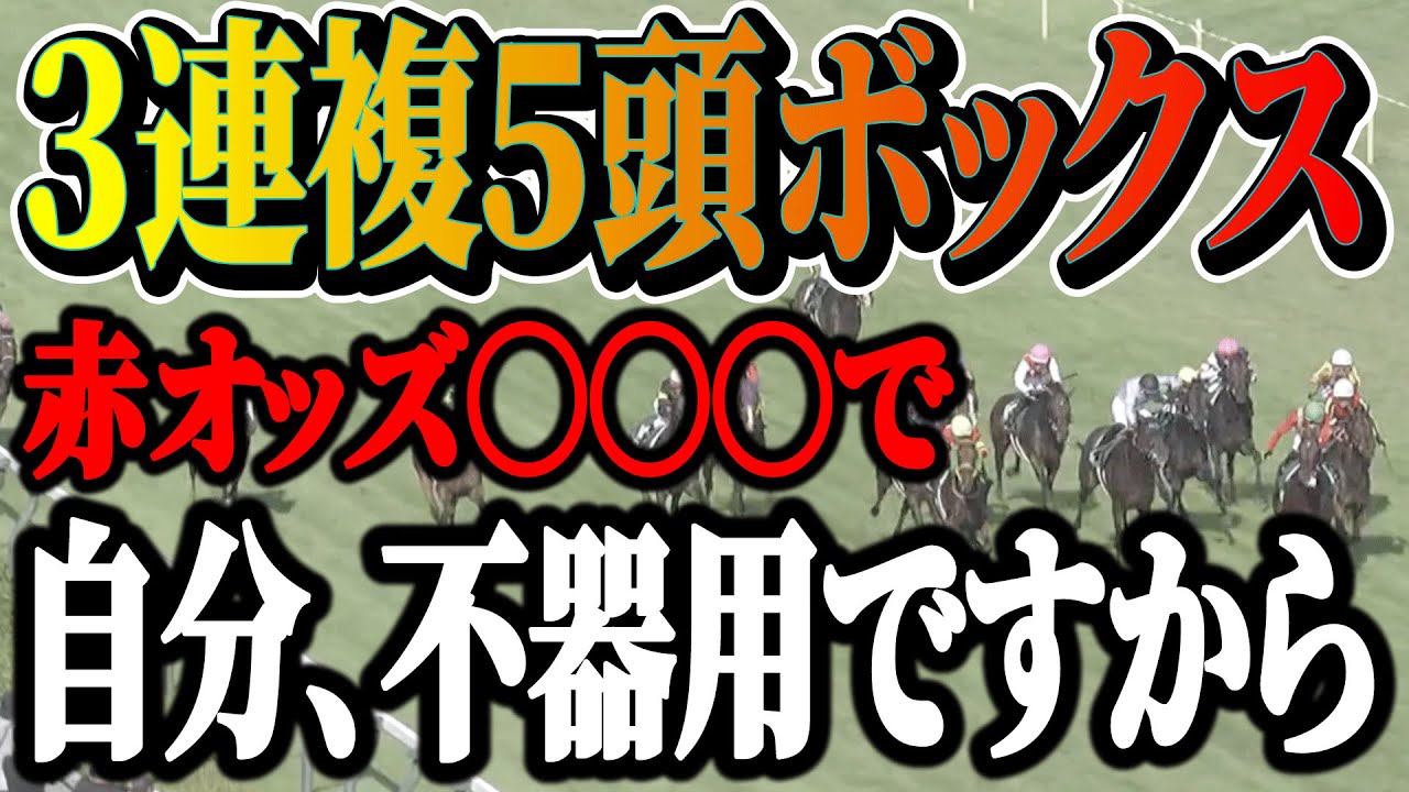 赤オッズ特別ルールで全レース３連複５頭ボックス！【競馬実践】
