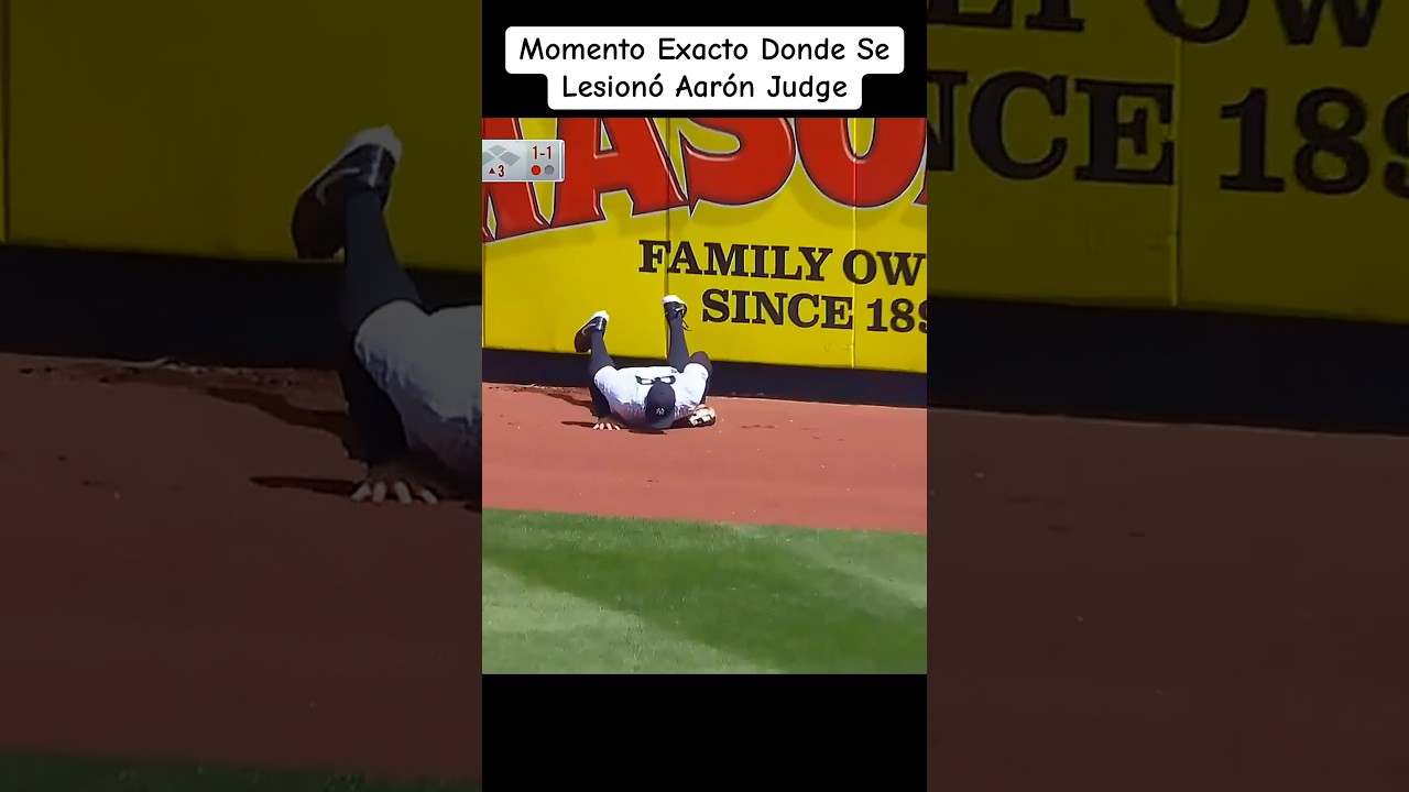 Aaron Judge sufre lesión: el momento que encendió las alarmas