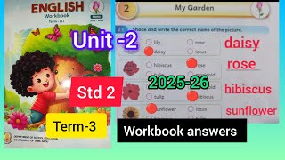 2nd std English unit 2 Term 3 workbook answers