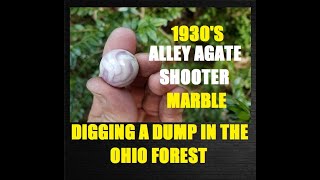 Antique Picking An Old Dump In The Woods - Treasure Found - Vintage Marbles - Bottle Digging -