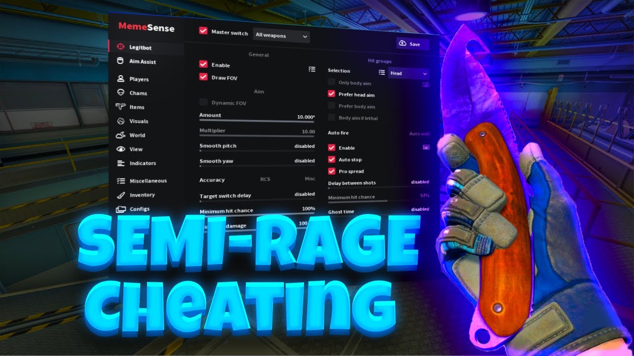 CS2 SEMI-RAGE CHEATING ON WINGMAN #3 ft.memesense - YouTube