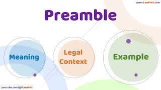 Preamble Meaning Legal Context & Example Legal Terms Simplified @LawMint