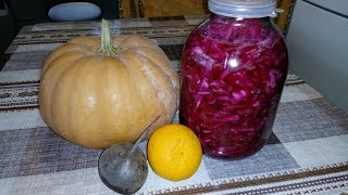Вкуснятина ! Маринованная Капуста с Свеклой, Тыквой и Мандарином ! Вкуснятина ! Маринованная Капуста с Свеклой, Тыквой и Мандарином !