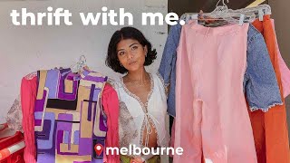 thrift with me in MELBOURNE ☆ vintage dresses, y2k, colourful tops
