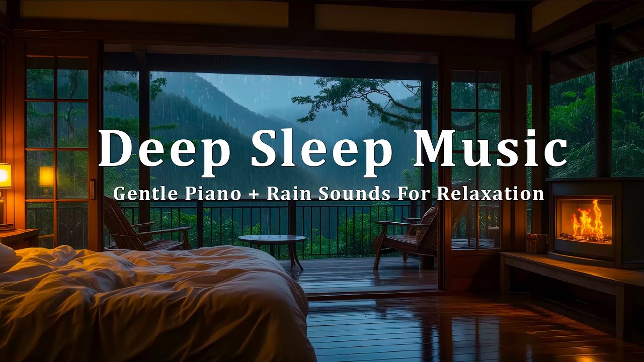 Deep Sleep Music & Winter Rain Sounds for Sleeping, Winter Rain at the Window and Soft Piano