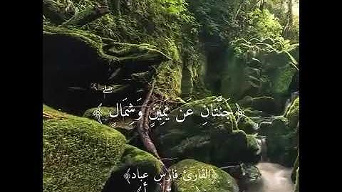 آيات قصيرة من القرآن الكريم من{سورة سبأ}القارئ《فارس عباد》أرح سمعك💓