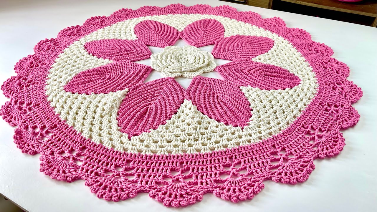Круглый коврик крючком для гостиной/спальни - ШАГ ЗА ШАГОМ 01 #easyrug #crochet