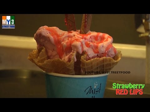 Strawberry Red Lips | New Style Of Making ice cream | Super Tasty Ice cream street food