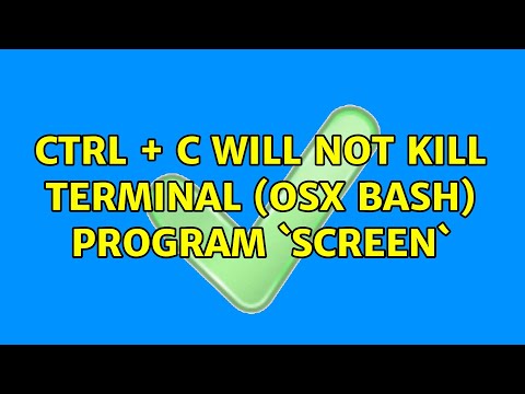 ctrl + c will not kill terminal (osx bash) program `screen`