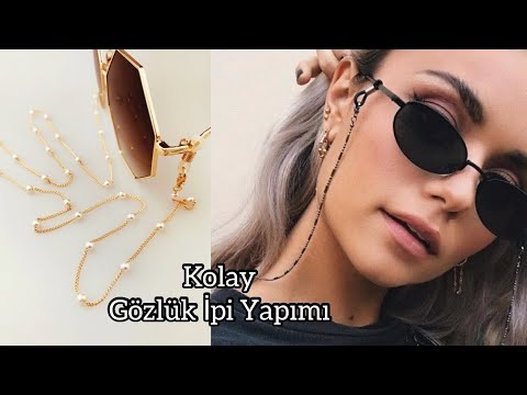 GÖZLÜK İPİ YAPIMI 2 | GÖZLÜK ZİNCİRİ NASIL YAPILIR? Gözlük Askısı | Diy