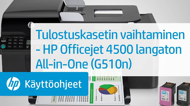 Tulostuskasetin vaihtaminen - HP Officejet 4500 langaton All-in-One (G510n)