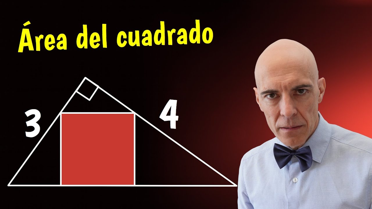¿Puedes hallar el área del cuadrado que está dentro del triángulo?💡