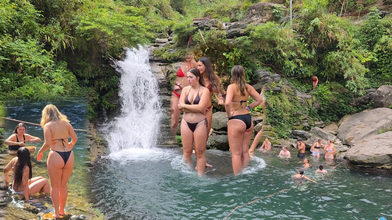 The Ha Giang Loop - Dive and explore the stunning waterfall amidst nature🔥 #travel #waterfall 