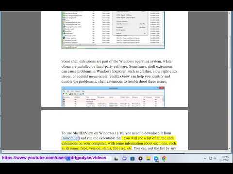 Use ShellExView to view & disable Shell Extensions on Windows