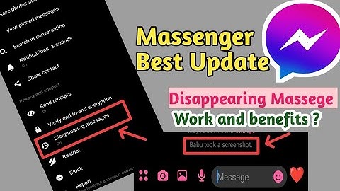 Messenger Disappearing Messages | Messenger New Update | Messenger Vanish Mode