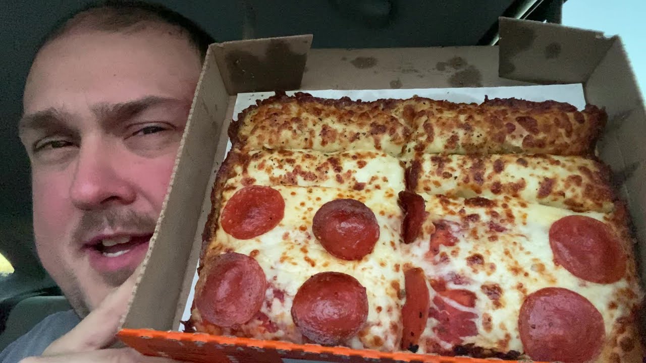 New Little Caesars $4.99 Detroit Style Slices and Sticks Review