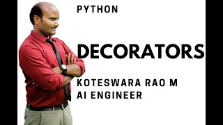 59. Decorator || Python || Example