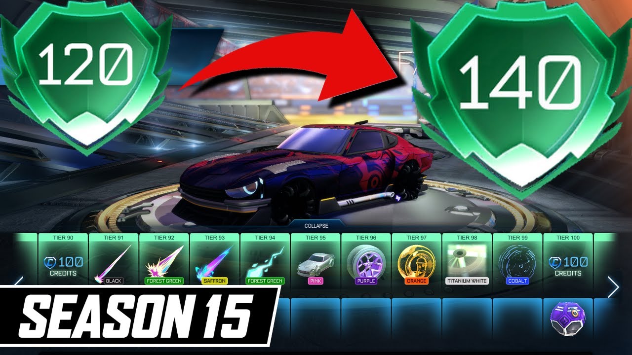 ROCKET PASS SEASON 15: TIERS 120 - 140 (detailed item showcase)