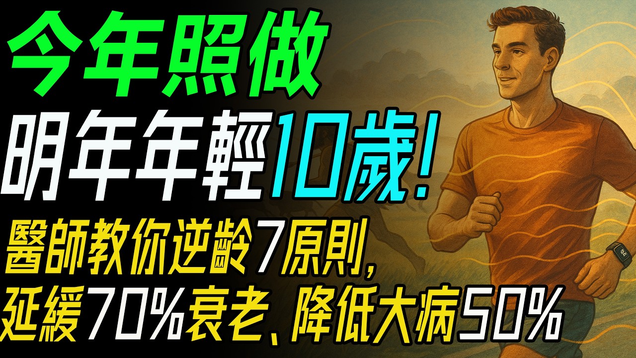 今年照做，明年年輕10歲！醫師實證的「逆齡7原則」，延緩70%衰老、降低大病50%！   #明年更年輕 #延緩衰老 #逆齡生活 #健康老化 #運動習慣 #營養飲食 #情感投入 #大腦保養 #生長信號