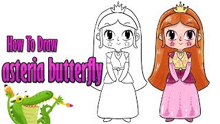 How To Draw And Coloring Asteria, The Mother Of Stars Step By Step