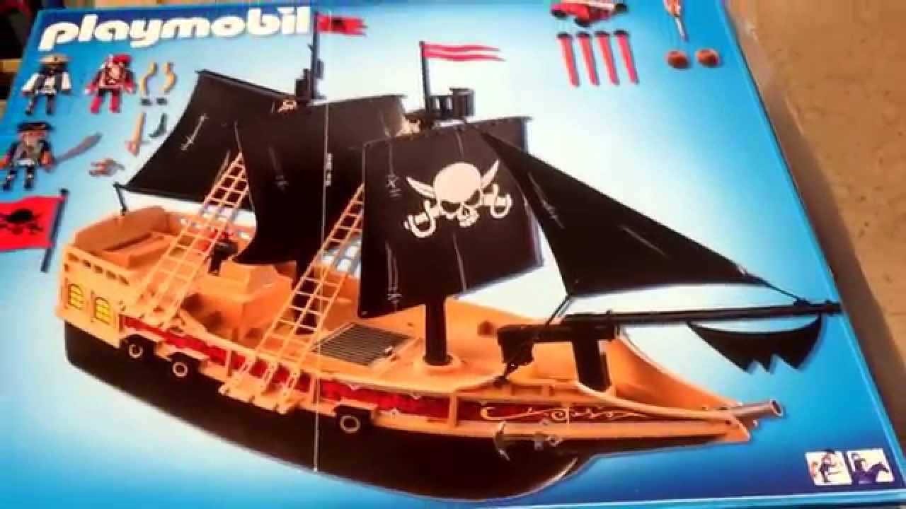 Playmobil (6678) Le Bateau pirate des ténèbres - Démo avec RC en français 