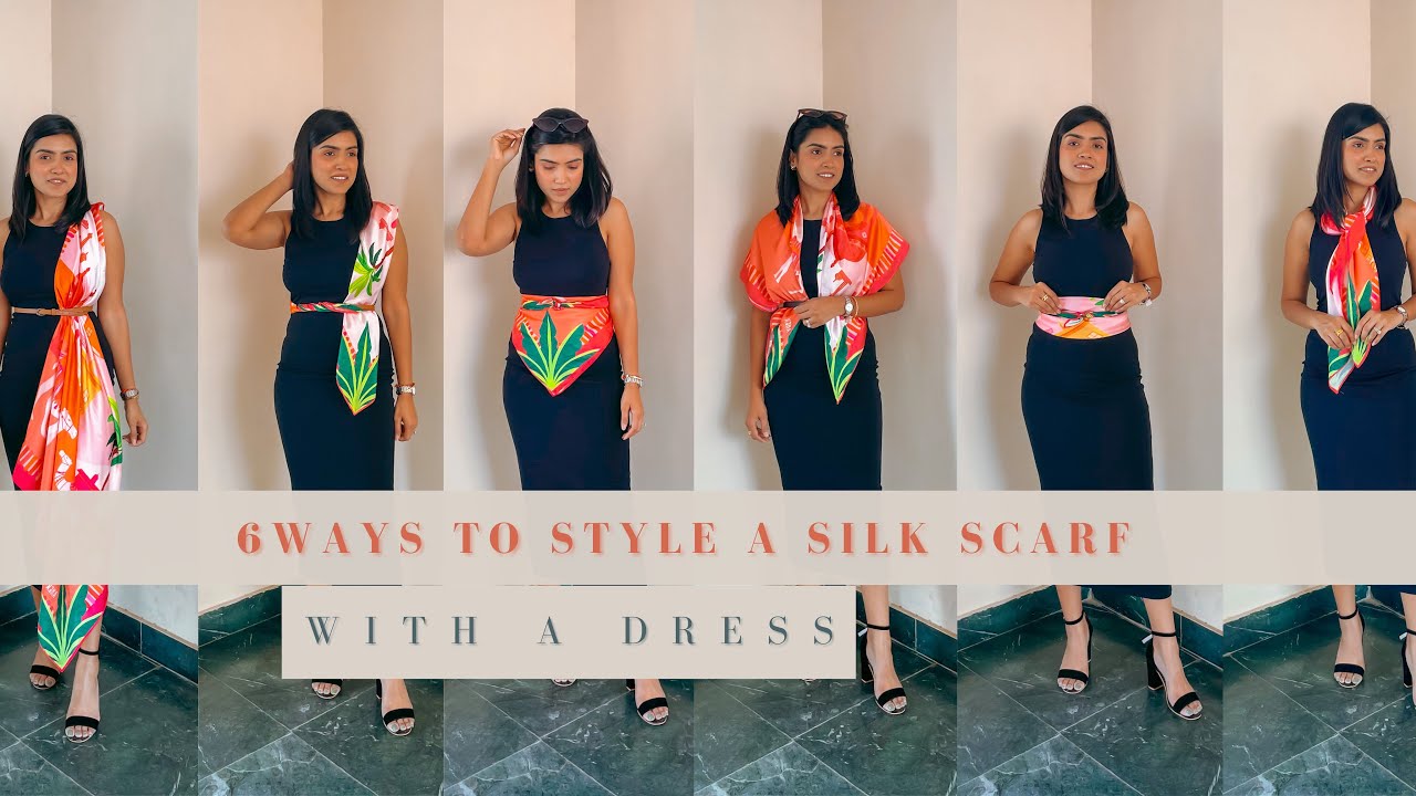 how to wear long scarf with dress Fancy Ways to Wear a Scarf With a Red Dress for Older Women