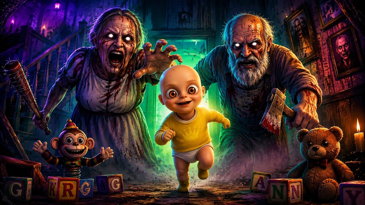 The Baby IN Yellow horror gameplay with granny #horrorgaming #games