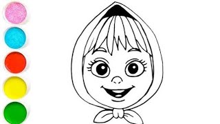 MASHA with spicy food Drawing, Painting & Coloring For Kids and Toddlers_ Child Art.
