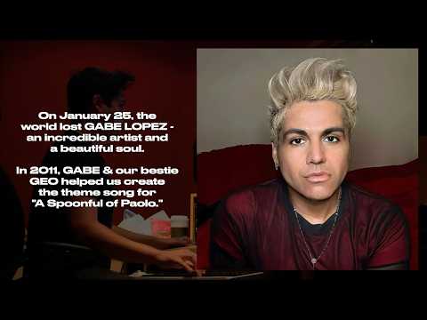 As we mourn the loss of Gabe Lopez, we look back at him producing the #aspoonfulofpaolo theme song