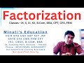 Factorization - Class X