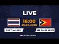 U22 Thailand vs U22 Timor Leste | Youth Asean Football | Next Generation SHOWDOWN