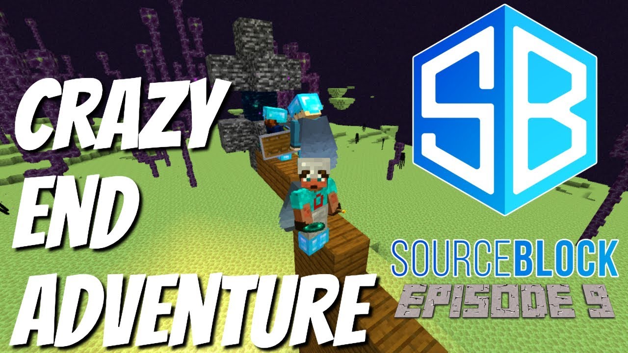 Minecraft SourceBlock SMP 9: Skippy, ChosenArchitect, AshleyMariee & Avomance Go End Busting!