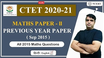 Target CTET 2020-21 | Maths Previous year question | Sep 2015 | Maths By PK sir