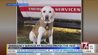 Union County emergency services K9 receives protective vest