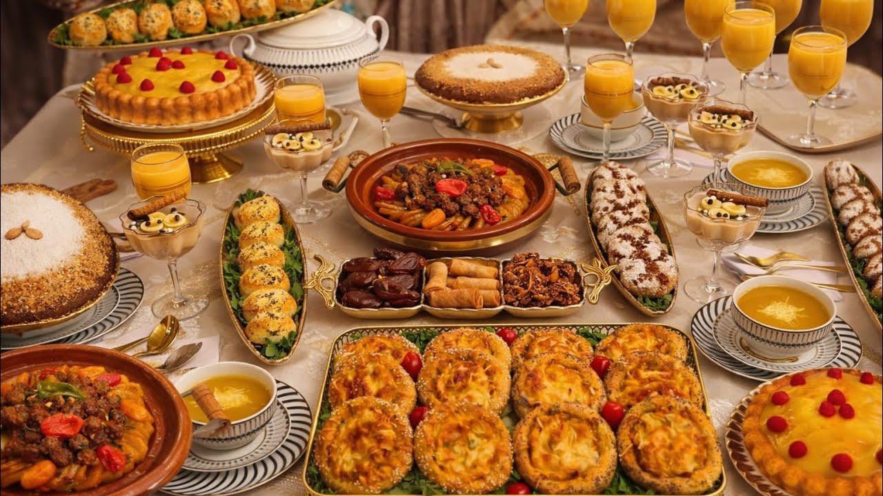 اقتراحات لفطور رمضان 🌙فيه كلشي شهيوات سهلة سريعة اقتصادية مالحة وحلوة عشاء وسحور طبيلة كاملة مكمولة