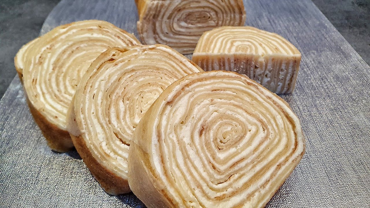 Ruladă fină din clătite cu crema mascarpone!Нежный блинный рулет с  маскарпоне!  ♡Florentina David