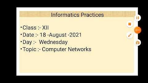 Class XII Informatics Practices 18 08 2021 By Mr  Praveen Singh