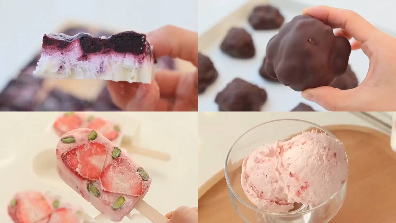 Satisfying Relaxing Video|Blueberry ice cream Recipe|Asmr|Tiktok