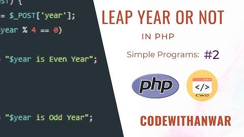 Leap Year or Not using Form in PHP