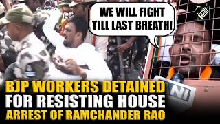 Hyderabad: BJP workers detained after protest over house arrest of state BJP State President