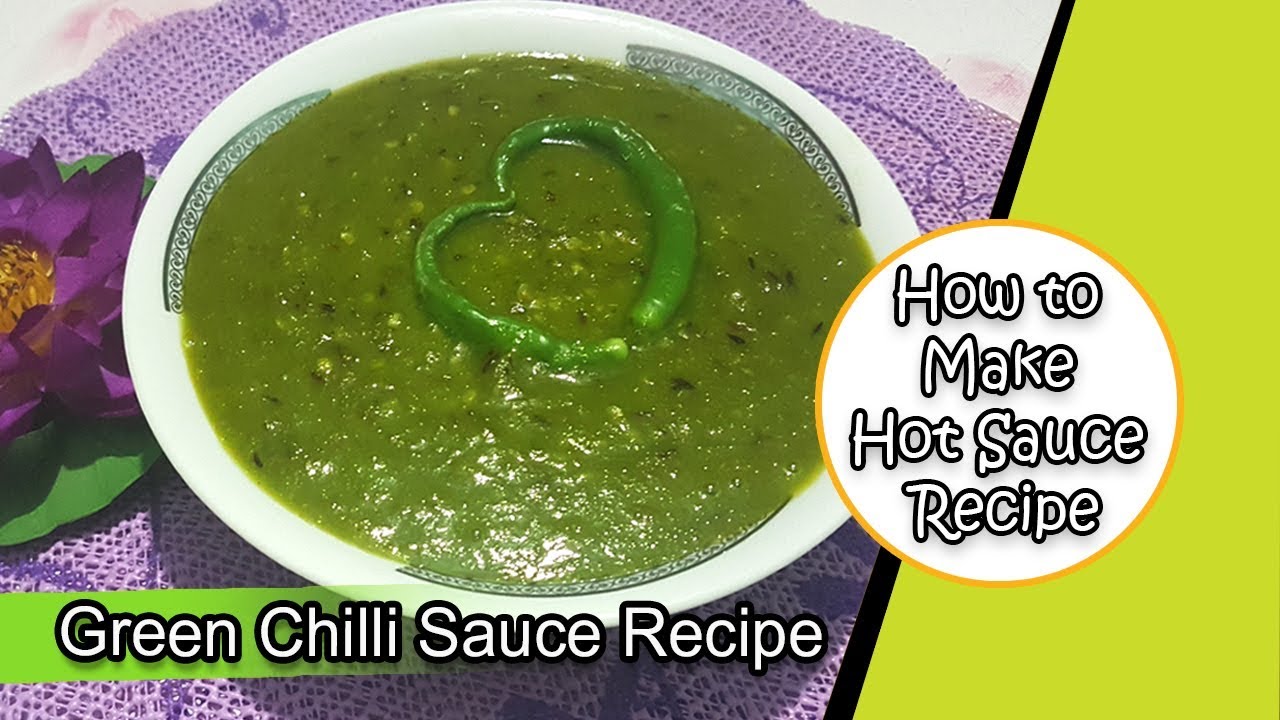 Green Chilli Sauce Recipe How to Make Hot Sauce recipe গ্রীন চিলি
