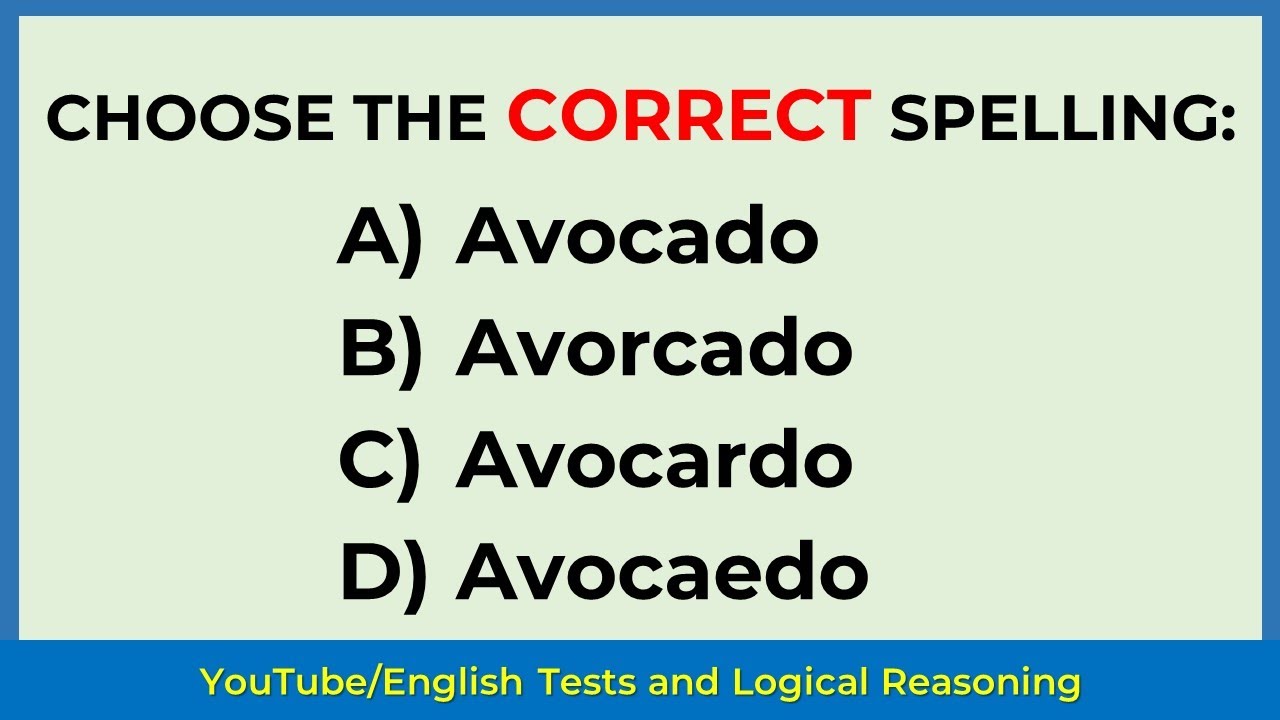 20 ADVANCED SPELLING QUIZ | Spelling 