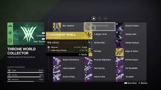 DESTINY 2 - UNLOCKING FUNDAMENTAL EXOTIC SHELL  & THRONE WORLD BADGE !!